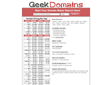 Tablet Screenshot of geek-domains.com